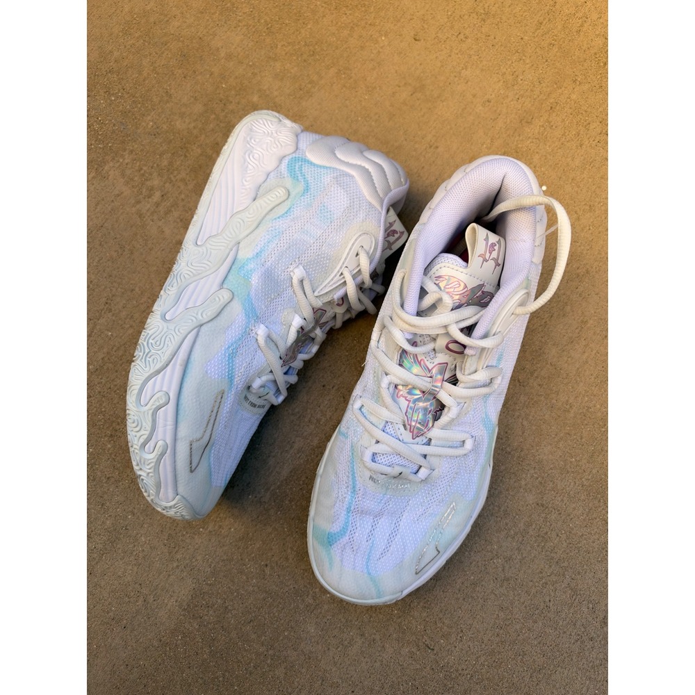 Puma MB.02 LaMelo Ball Jade Basketball Shoes Big Kids Size 5 White 377934-01